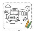 Coloring Kids Buses Coloring Pages include school, city, and tour bus printables