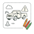 Truck-themed coloring pages for kids - Printable Truck Pages