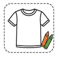 Color Your World Shirts feature high-quality, washable tees with bold outlines.