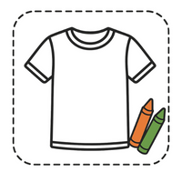 Color Your World Shirts feature high-quality, washable tees with bold outlines.