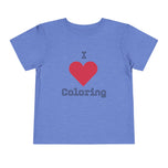 I Love Coloring T-Shirt for Toddlers and Kids  - Cute Short Sleeve T-Shirt for Kids - Perfect for Birthdays & Creative Play