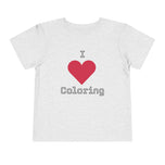 I Love Coloring T-Shirt for Toddlers and Kids  - Cute Short Sleeve T-Shirt for Kids - Perfect for Birthdays & Creative Play