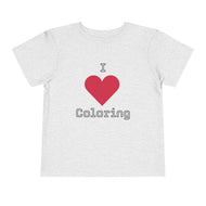 I Love Coloring T-Shirt for Toddlers and Kids  - Cute Short Sleeve T-Shirt for Kids - Perfect for Birthdays & Creative Play