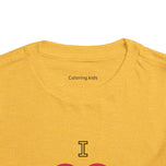 I Love Coloring T-Shirt for Toddlers and Kids  - Cute Short Sleeve T-Shirt for Kids - Perfect for Birthdays & Creative Play