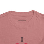 I Love Coloring T-Shirt for Toddlers and Kids  - Cute Short Sleeve T-Shirt for Kids - Perfect for Birthdays & Creative Play