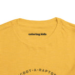 Scoot-A-Raptor Toddler Tee – Fun & Playful Dinosaur Short Sleeve Shirt
