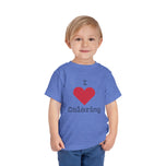 I Love Coloring T-Shirt for Toddlers and Kids  - Cute Short Sleeve T-Shirt for Kids - Perfect for Birthdays & Creative Play