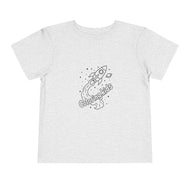 Toddler Coloring Space Tee - Fun Rocket Design for Kids