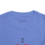 I Love Coloring T-Shirt for Toddlers and Kids  - Cute Short Sleeve T-Shirt for Kids - Perfect for Birthdays & Creative Play