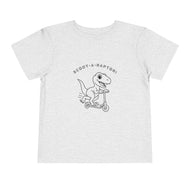 Scoot-A-Raptor Toddler Tee – Fun & Playful Dinosaur Short Sleeve Shirt