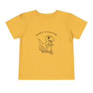 Scoot-A-Raptor Toddler Tee – Fun & Playful Dinosaur Short Sleeve Shirt