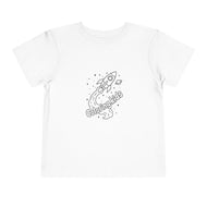 Toddler Coloring Space Tee - Fun Rocket Design for Kids