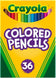 Crayola Colored Pencils (36ct), Kids Pencils Set, Arts & Crafts Supplies, Coloring Book Pencils, Gifts for Kids & Toddlers, Ages 3+