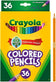 Crayola Colored Pencils (36ct), Kids Pencils Set, Arts & Crafts Supplies, Coloring Book Pencils, Gifts for Kids & Toddlers, Ages 3+