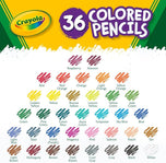 Crayola Colored Pencils (36ct), Kids Pencils Set, Arts & Crafts Supplies, Coloring Book Pencils, Gifts for Kids & Toddlers, Ages 3+