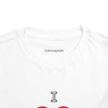 I Love Coloring T-Shirt for Toddlers and Kids  - Cute Short Sleeve T-Shirt for Kids - Perfect for Birthdays & Creative Play