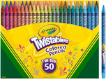 Crayola Twistables Colored Pencil Set (50ct), Kids Easter Basket Essentials & Stuffers, No Sharpen Colored Pencils For Kids, Coloring Book Pencils, 4+