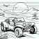 Free Cars Coloring Page – Dune Buggy at Sunset Beach | Ages 5–8 | Coloring.kids