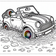 Free Cars Coloring Page – Convertible in a Muddy Puddle | Ages 3–5 | Coloring.kids