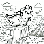 Dinosaurs Coloring Book #3 – Printable Coloring Book for Ages 3–5 | Coloring.kids