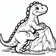 Free Dinosaur Coloring Page – Friendly Dino on a Rock | Ages 3–5 | Coloring.kids