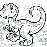 Free Dinosaur Coloring Page – Ages 3–8 | Coloring.kids