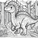 Free Dinosaur Coloring Page – Spiky Dino in the Forest | Ages 3–5 | Coloring.kids
