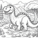 Free Dinosaur Coloring Page – Riverbank Dino with Waterfall | Ages 3–5 | Coloring.kids