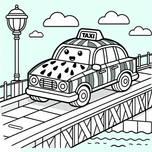 Free Watermelon Taxi Coloring Page – Printable for Ages 3–5 | Coloring.kids