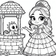 Princess and the Baby Dragon – Free Coloring Page | Coloring.kids