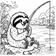 Free Coloring Page – Sloth Fishing in the Jungle (Ages 5–8) | Coloring.kids