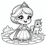 Princesses Coloring Book #3 – Printable Coloring Book for Ages 3–5 | Coloring.kids