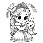 Princesses Coloring Book #3 – Printable Coloring Book for Ages 3–5 | Coloring.kids