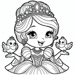 Princesses Coloring Book #3 – Printable Coloring Book for Ages 3–5 | Coloring.kids