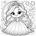 Princesses Coloring Book #4 – Printable Coloring Book for Ages 3–5 | Coloring.kids