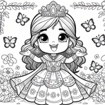 Princesses Coloring Book #5 – Printable Coloring Book for Ages 3–5 | Coloring.kids