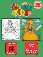 Princesses Coloring Book #5 – Printable Coloring Book for Ages 3–5 | Coloring.kids