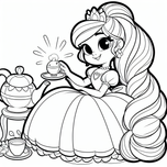 Princesses Coloring Book #5 – Printable Coloring Book for Ages 3–5 | Coloring.kids