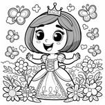 Princesses Coloring Book #6 – Printable Coloring Book for Ages 3–5 | Coloring.kids